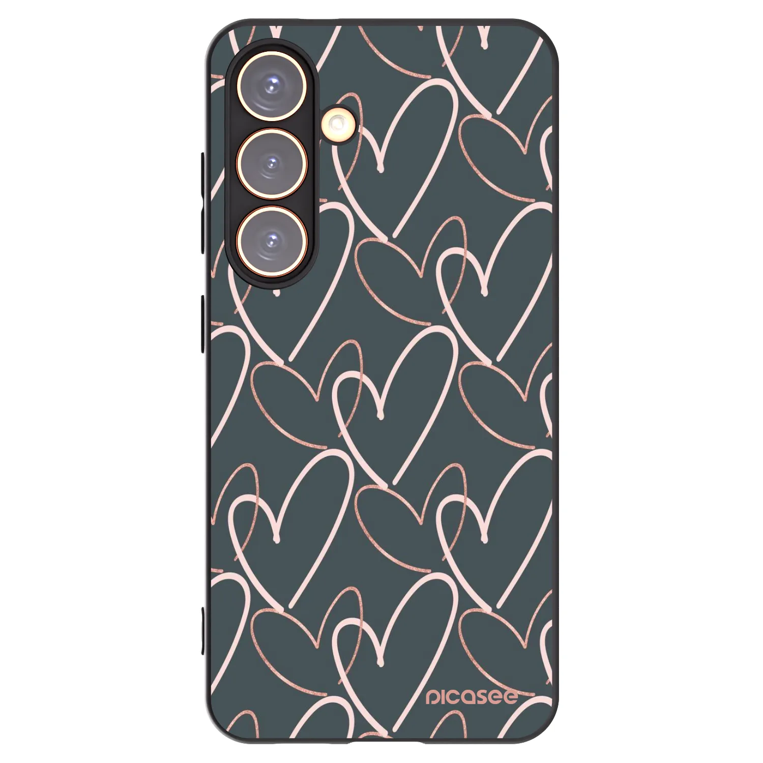 Picasee husă neagră din silicon pentru Samsung Galaxy S24 S921B 5G - Lots of love