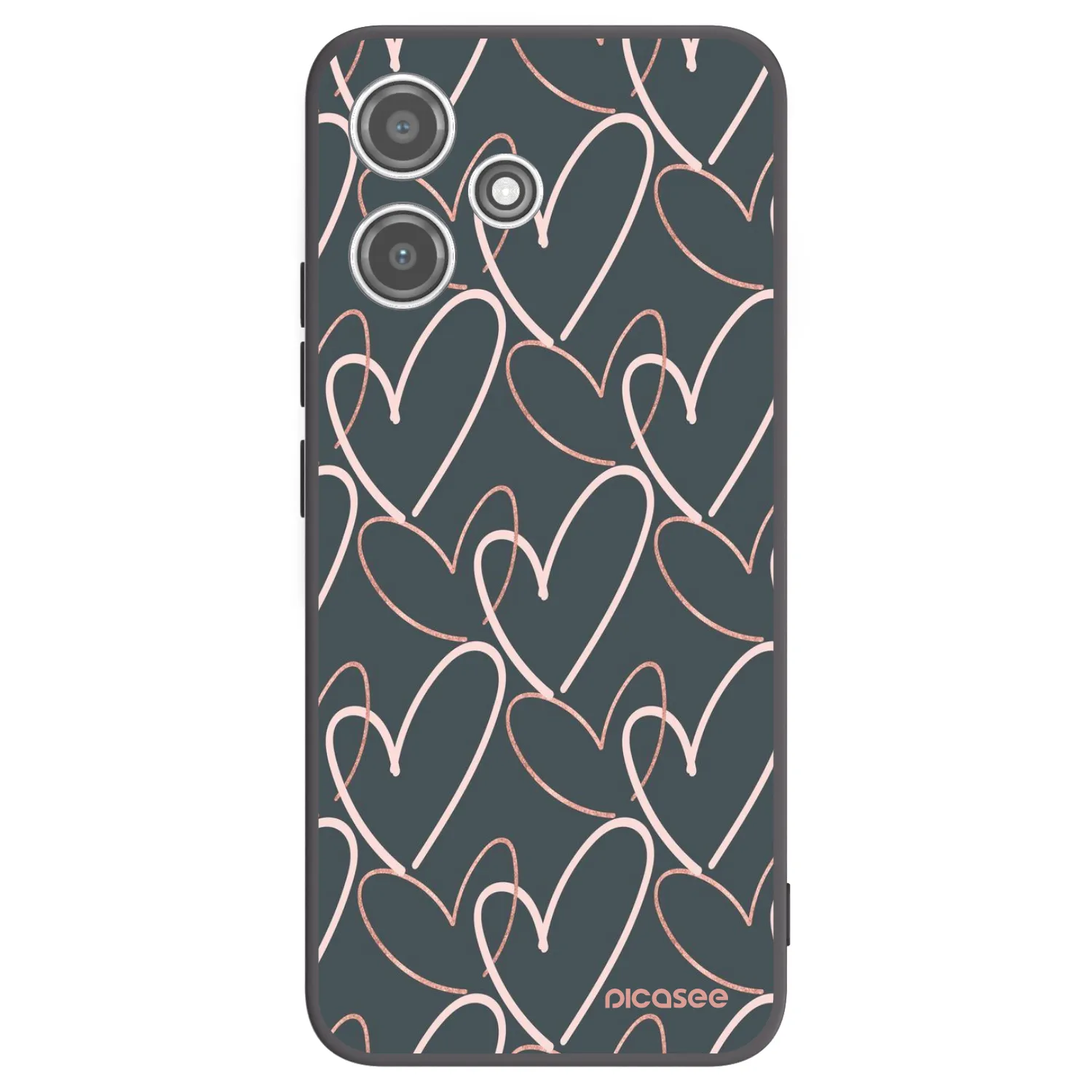 Picasee husă neagră din silicon pentru Xiaomi Redmi 12 5G - Lots of love