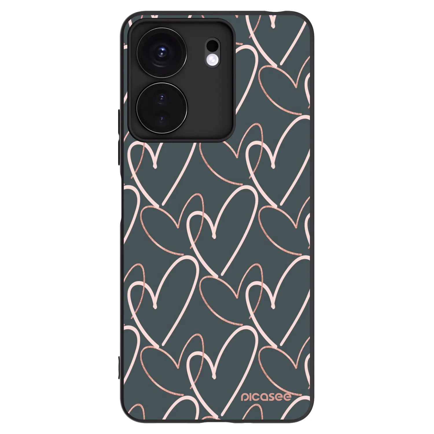 Picasee husă neagră din silicon pentru Xiaomi Redmi 13C 4G - Lots of love