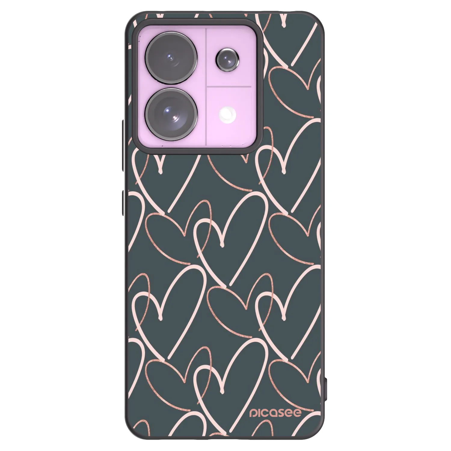 Picasee husă neagră din silicon pentru Xiaomi Redmi Note 13 Pro 5G - Lots of love