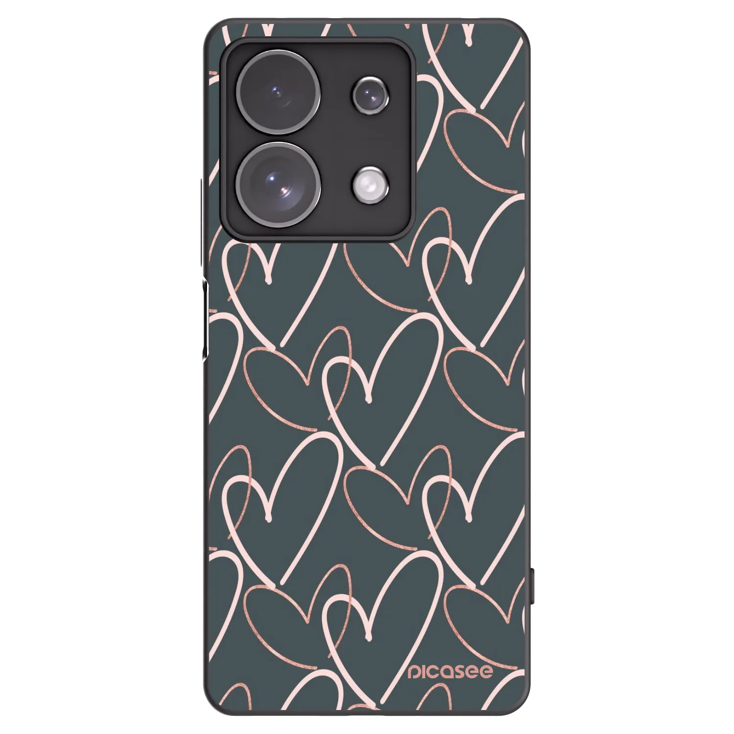 Picasee husă neagră din silicon pentru Xiaomi Redmi Note 13 Pro 4G - Lots of love