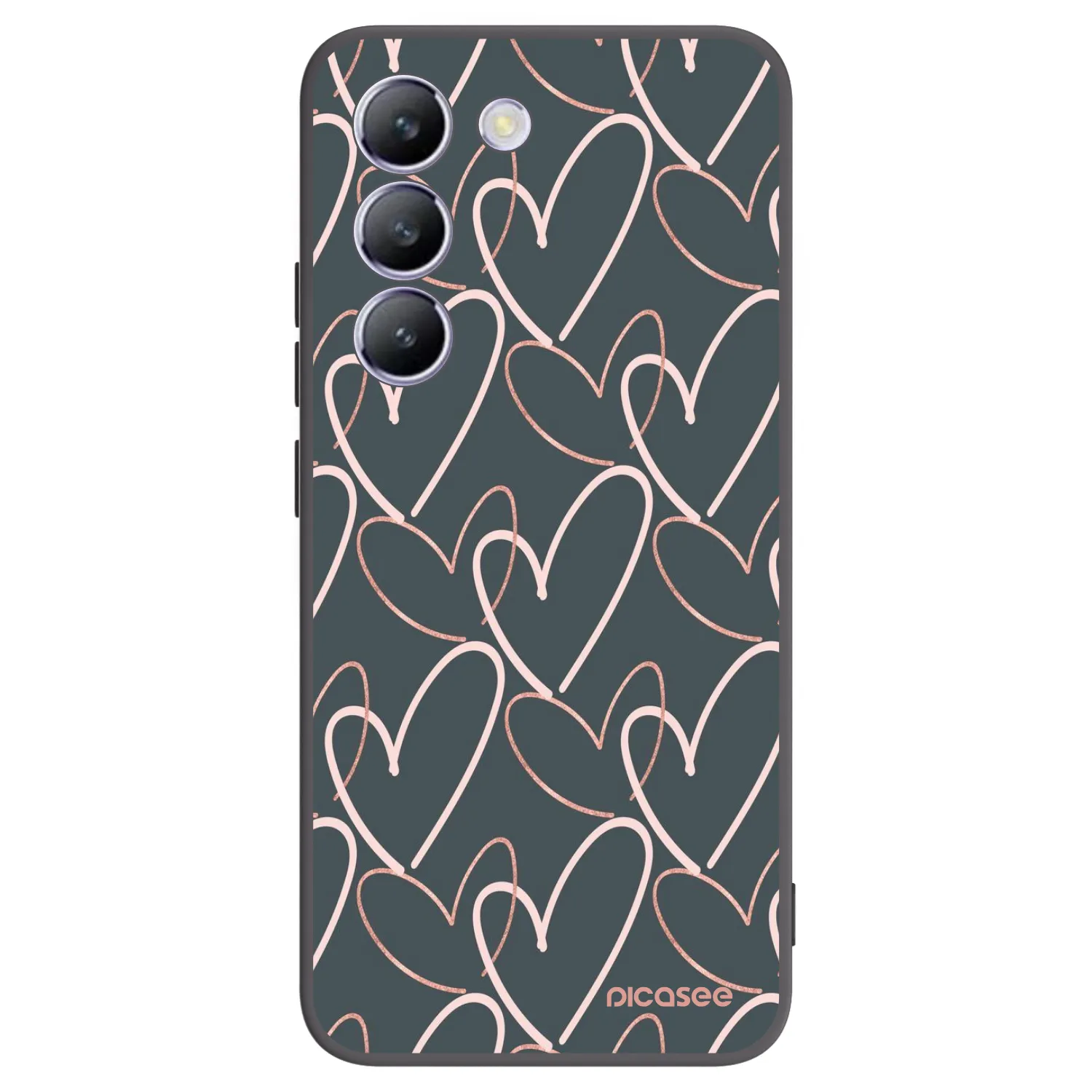Picasee husă neagră din silicon pentru Vivo V40 SE 5G - Lots of love
