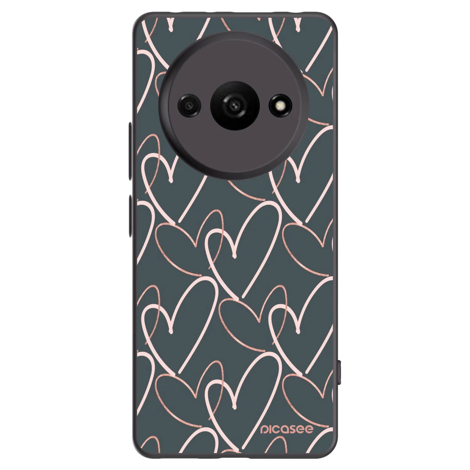 Picasee husă neagră din silicon pentru Xiaomi Redmi A3 - Lots of love