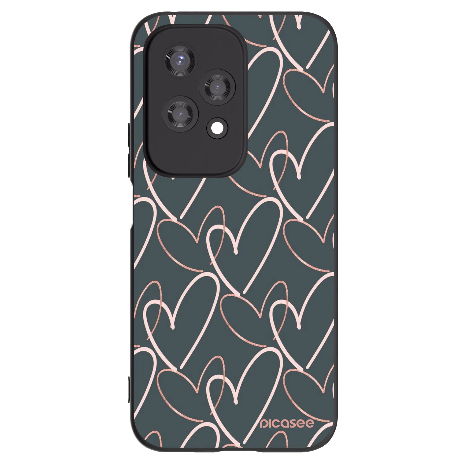 Picasee husă neagră din silicon pentru Honor 200 Lite - Lots of love