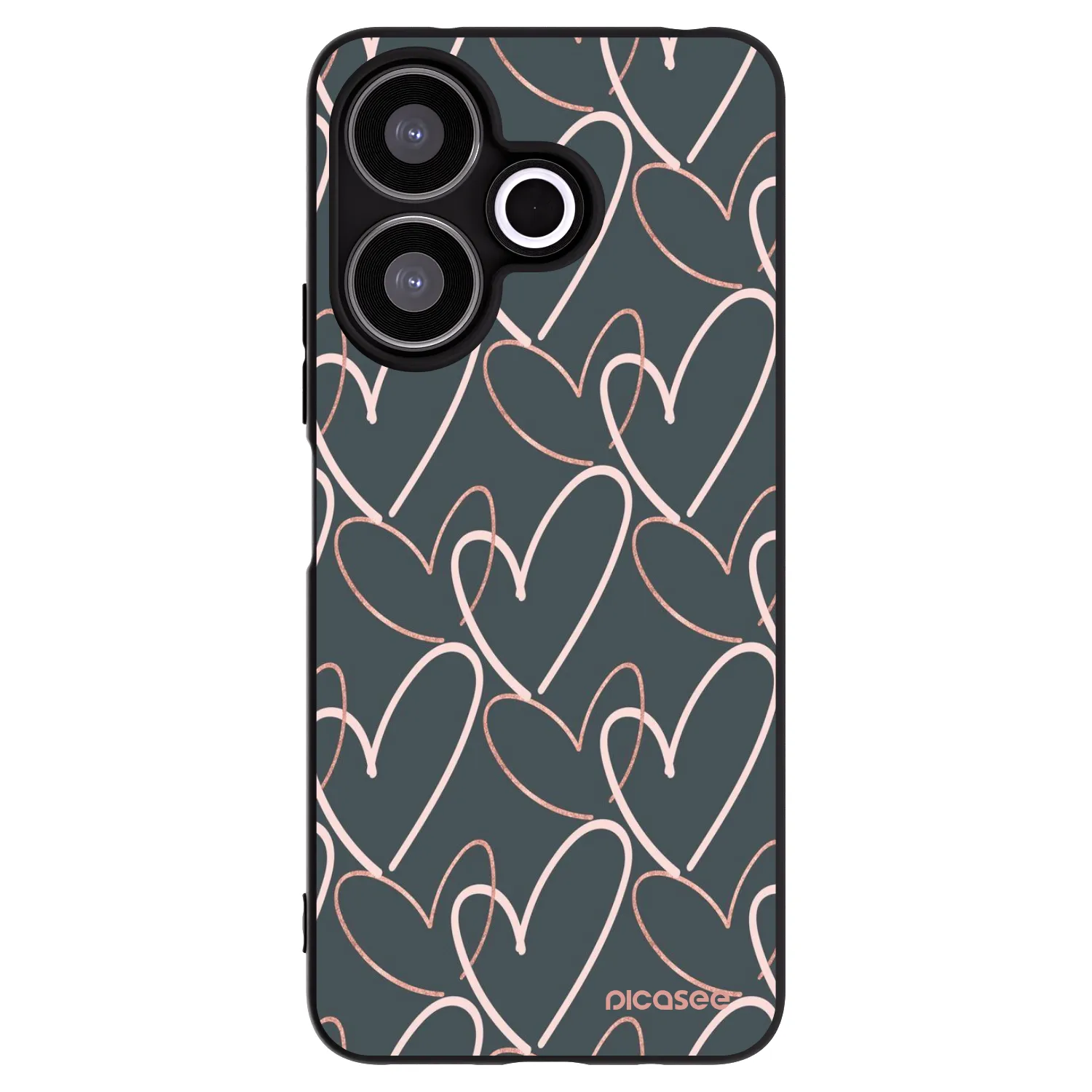 Picasee husă neagră din silicon pentru Xiaomi Redmi 13 4G - Lots of love