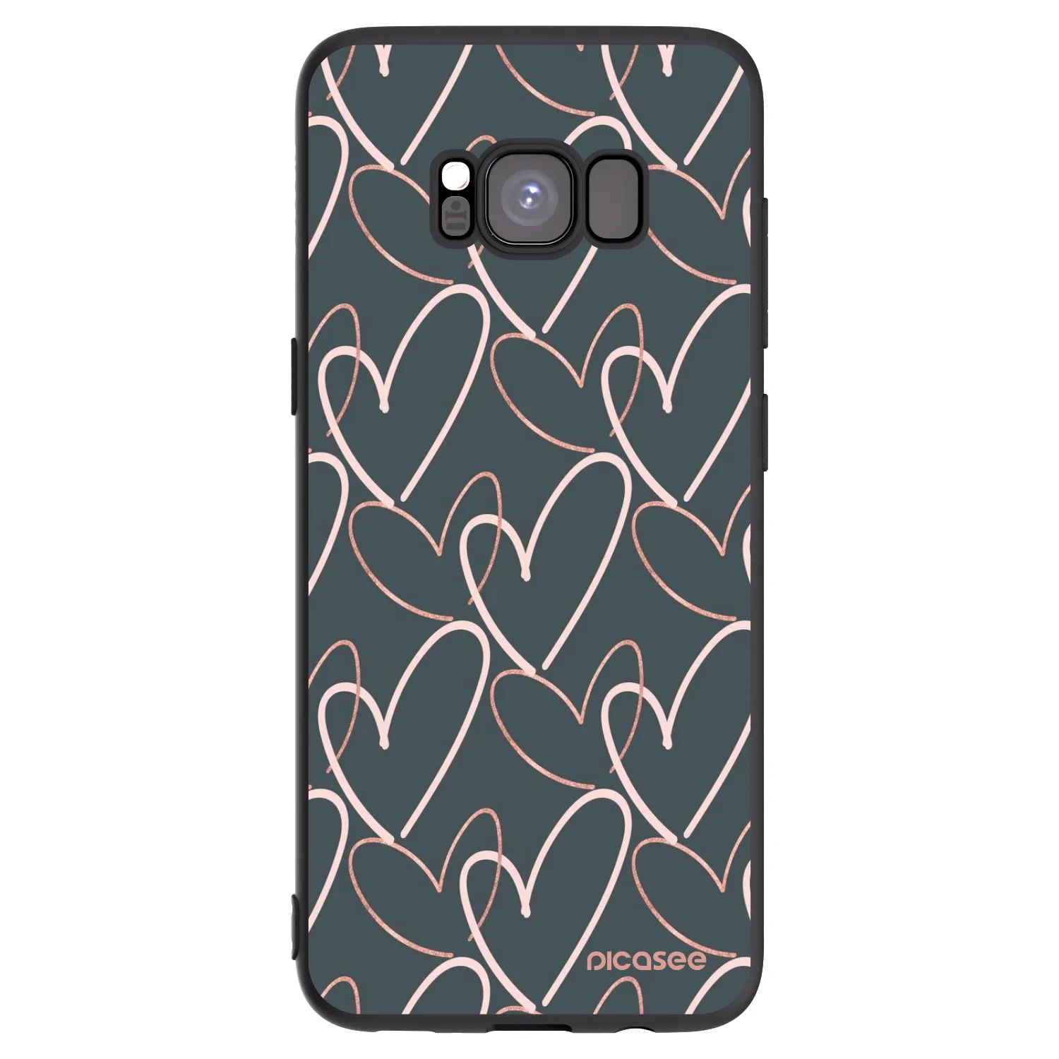 Picasee husă neagră din silicon pentru Samsung Galaxy S8 G950F - Lots of love