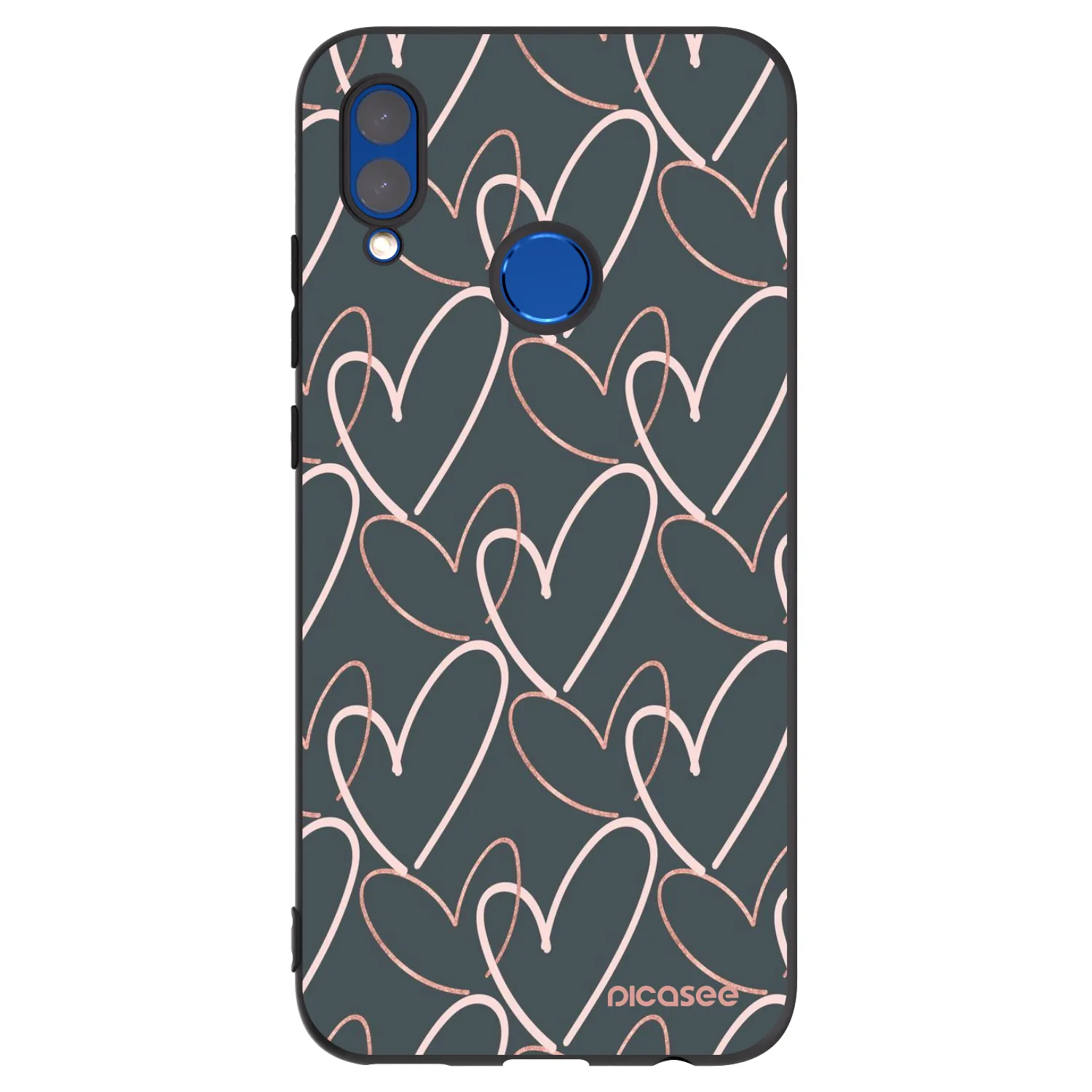 Picasee husă neagră din silicon pentru Honor 10 Lite - Lots of love