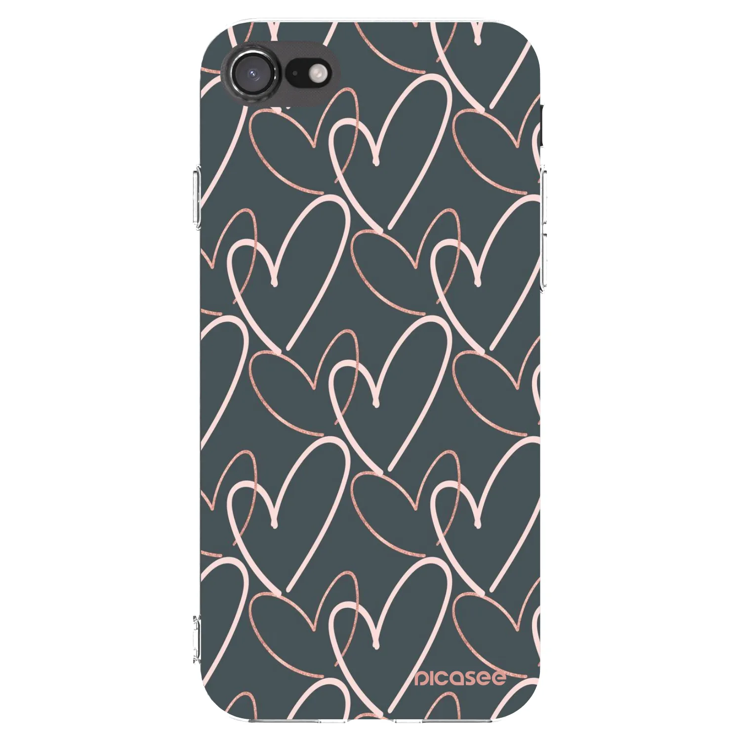 Picasee husă transparentă din silicon pentru Apple iPhone 7 - Lots of love