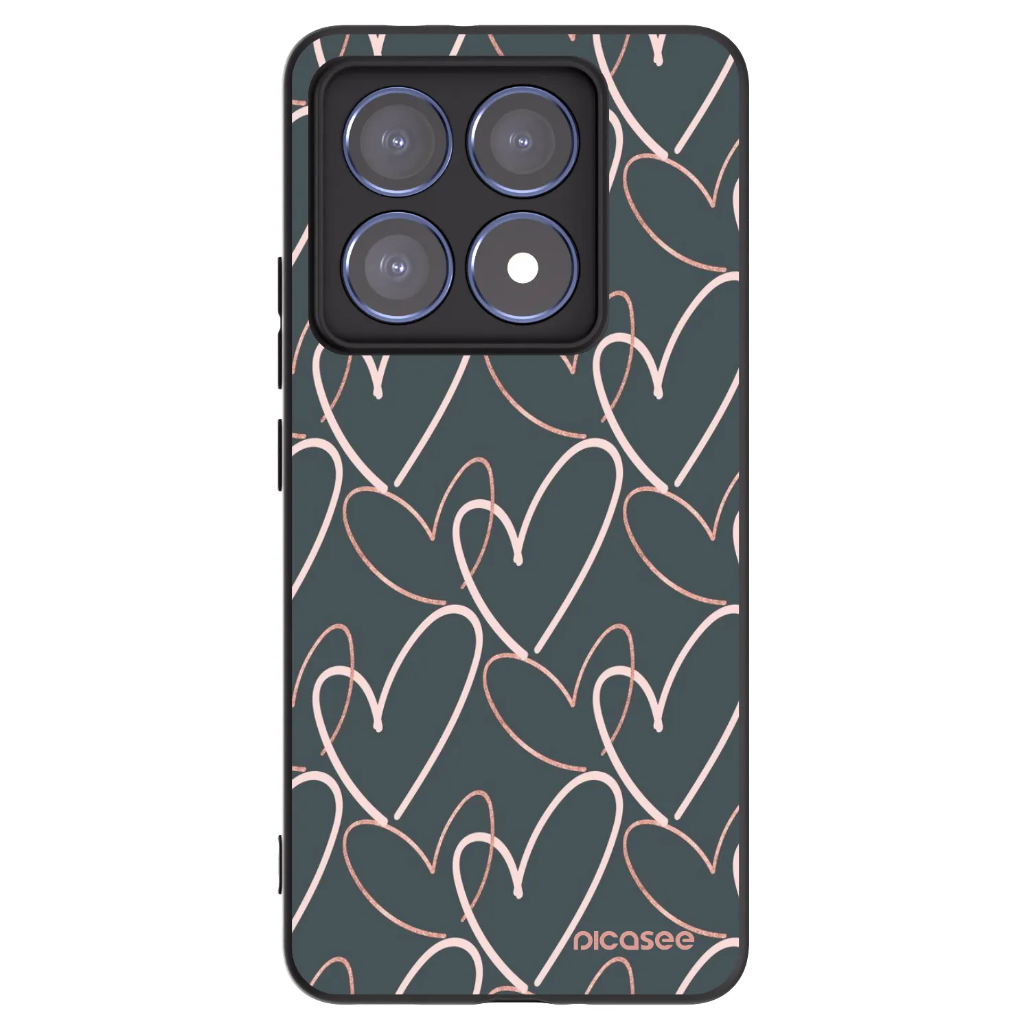 Picasee husă neagră din silicon pentru Xiaomi 14T Pro - Lots of love