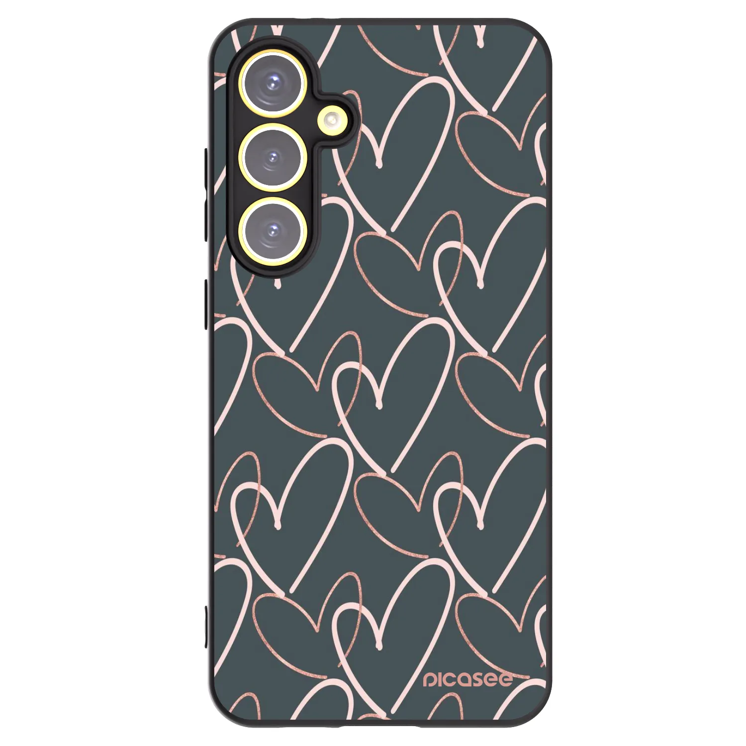 Picasee husă neagră din silicon pentru Samsung Galaxy S24 FE S721B - Lots of love