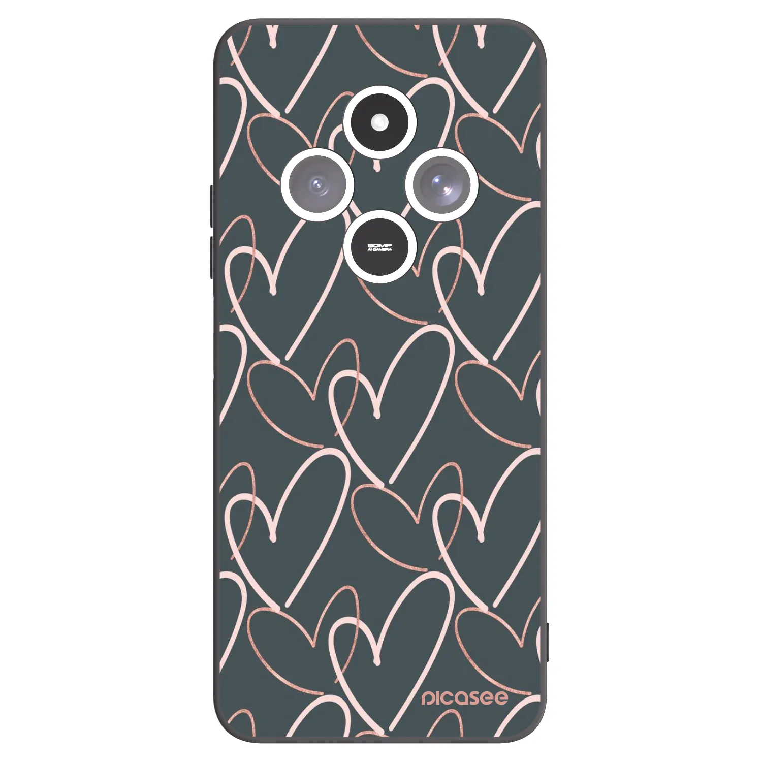 Picasee husă neagră din silicon pentru Xiaomi Redmi 14C - Lots of love