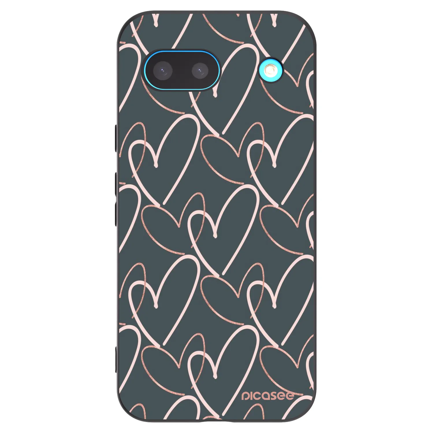 Picasee husă neagră din silicon pentru Google Pixel 8a - Lots of love
