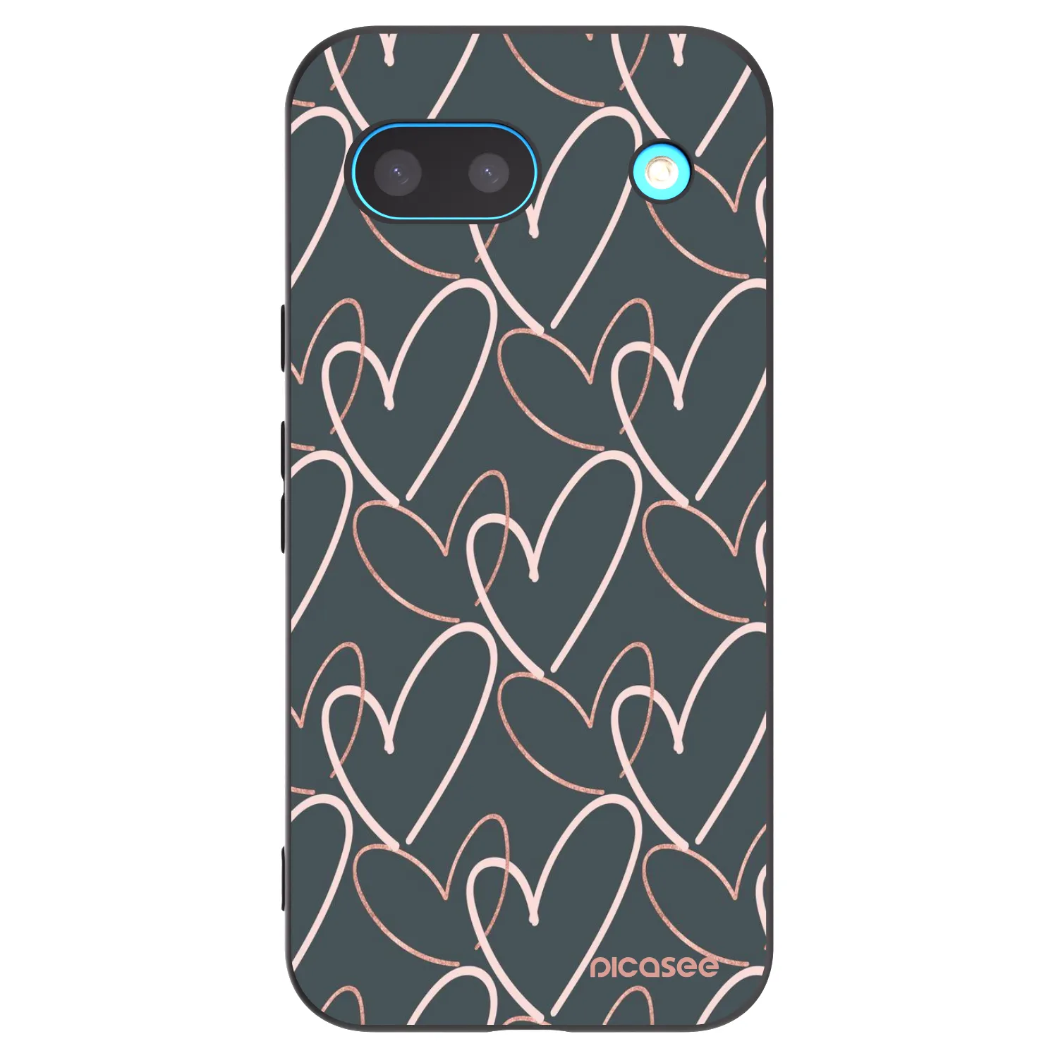 Picasee husă neagră din silicon pentru Google Pixel 8 - Lots of love