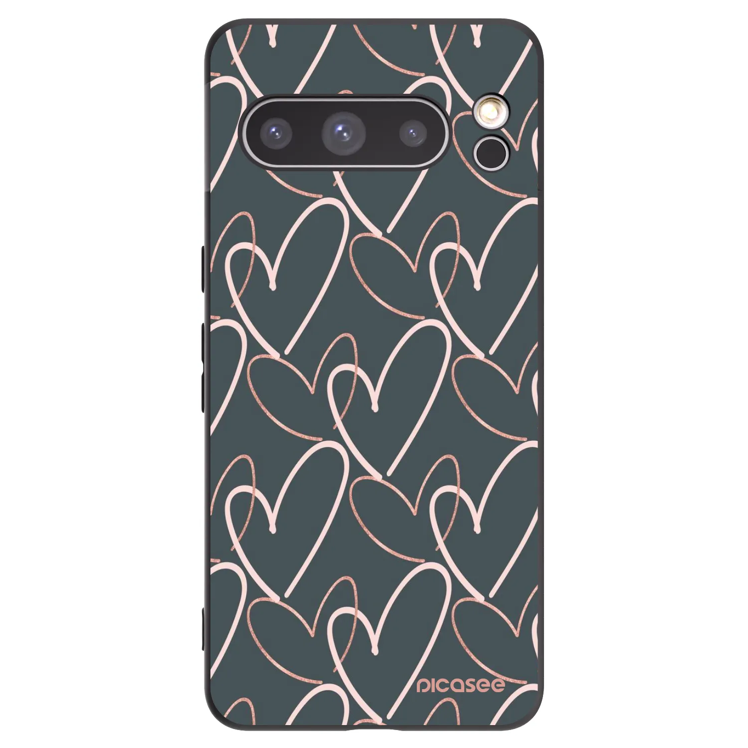 Picasee husă neagră din silicon pentru Google Pixel 8 Pro - Lots of love