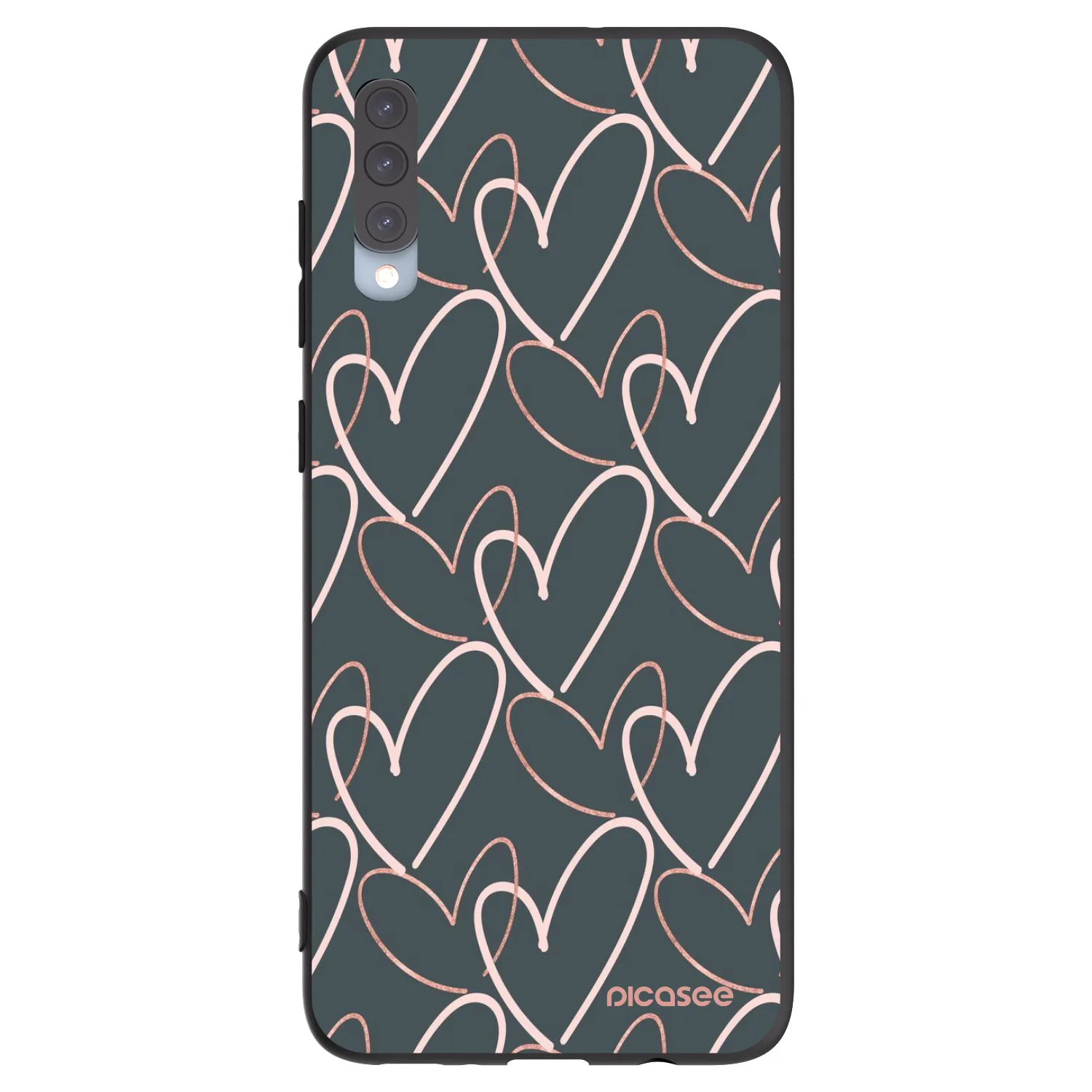 Picasee husă neagră din silicon pentru Samsung Galaxy A70 A705F - Lots of love