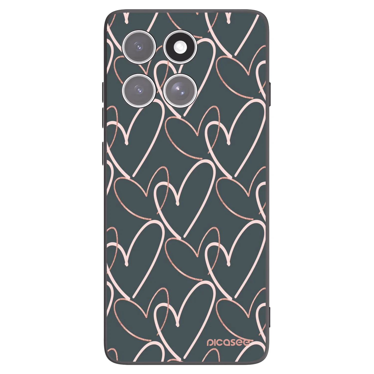 Picasee husă neagră din silicon pentru Motorola Edge 60 Fusion - Lots of love