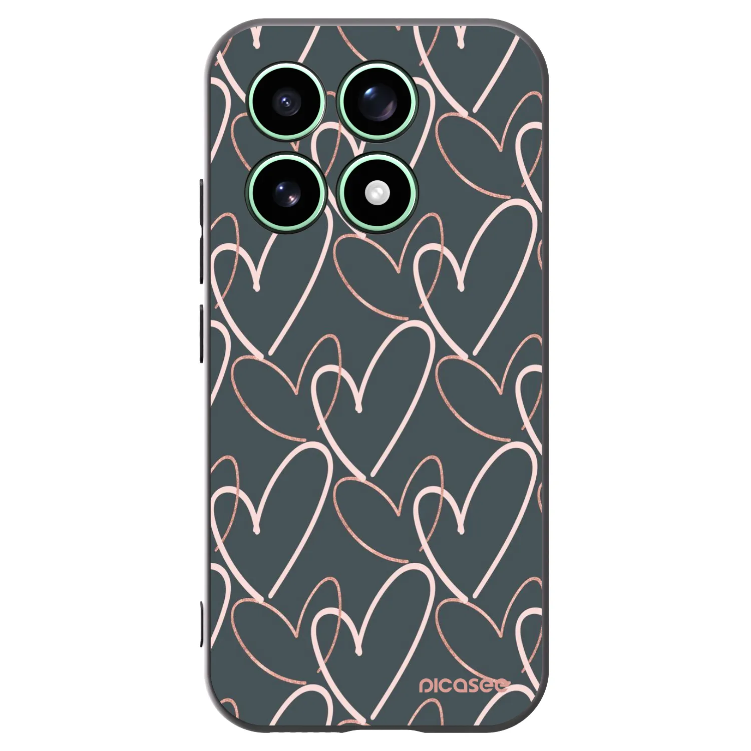 Picasee husă neagră din silicon pentru Xiaomi 17 - Lots of love