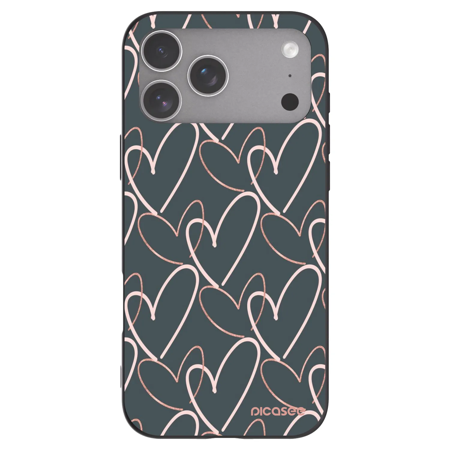 Picasee husă neagră din silicon pentru Apple iPhone 18 Pro Max - Lots of love
