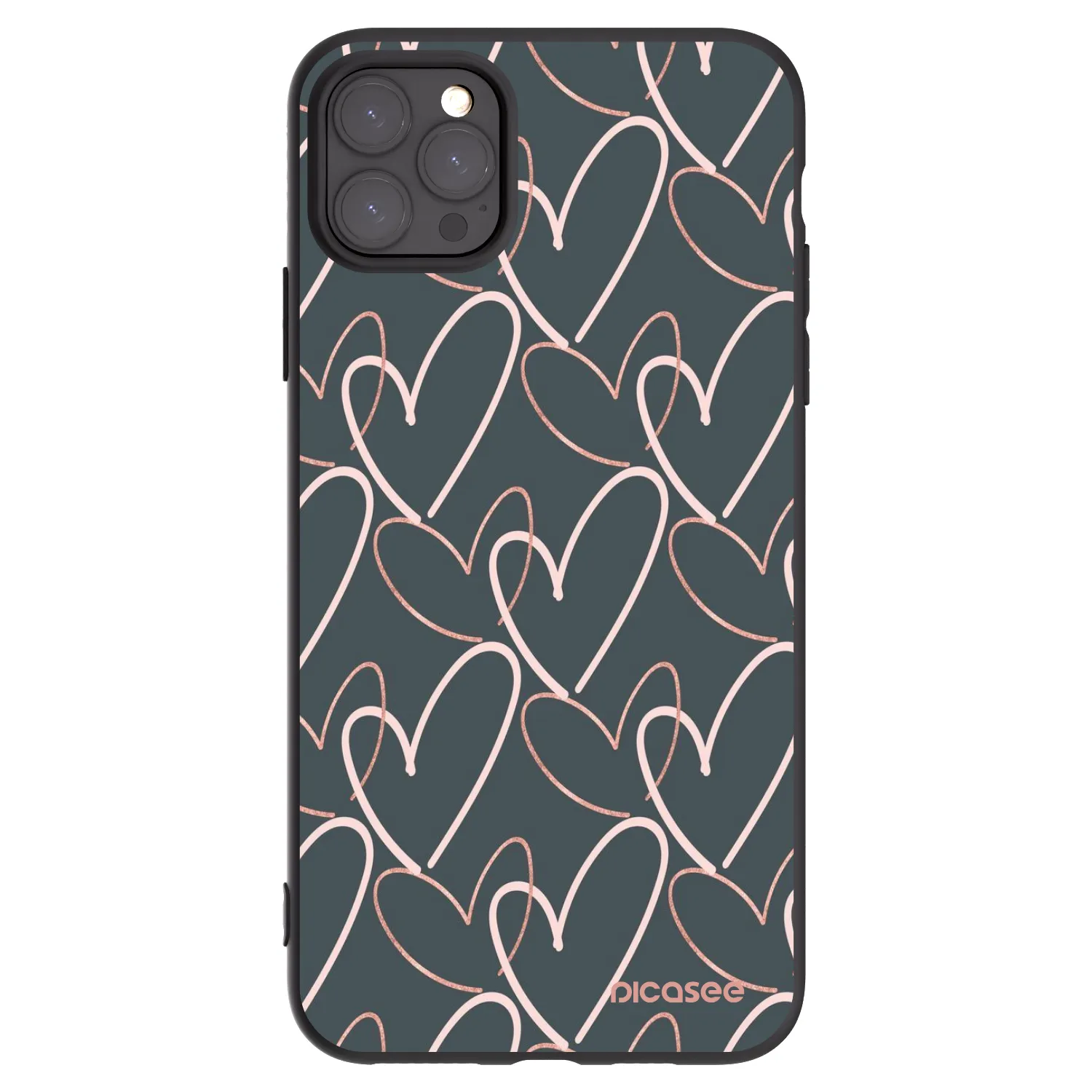 Picasee husă neagră din silicon pentru Apple iPhone 11 Pro Max - Lots of love