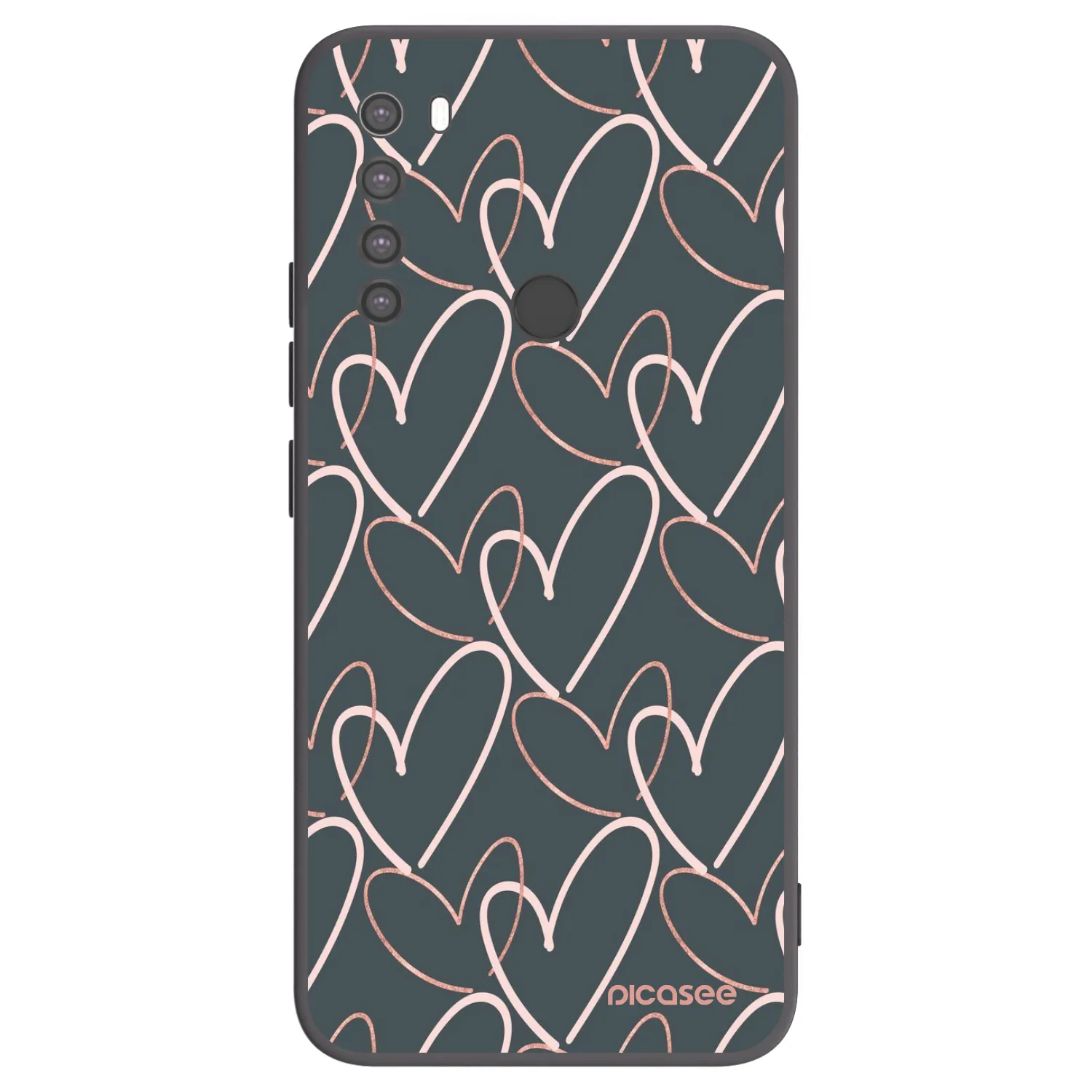 Picasee husă neagră din silicon pentru Xiaomi Redmi Note 8 - Lots of love