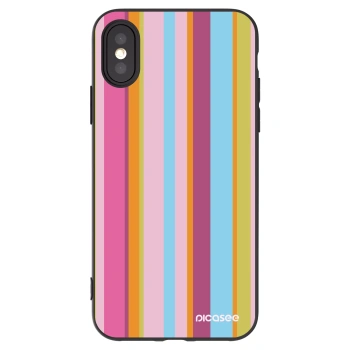 Picasee husă neagră din silicon pentru Apple iPhone X/XS - Golden hour