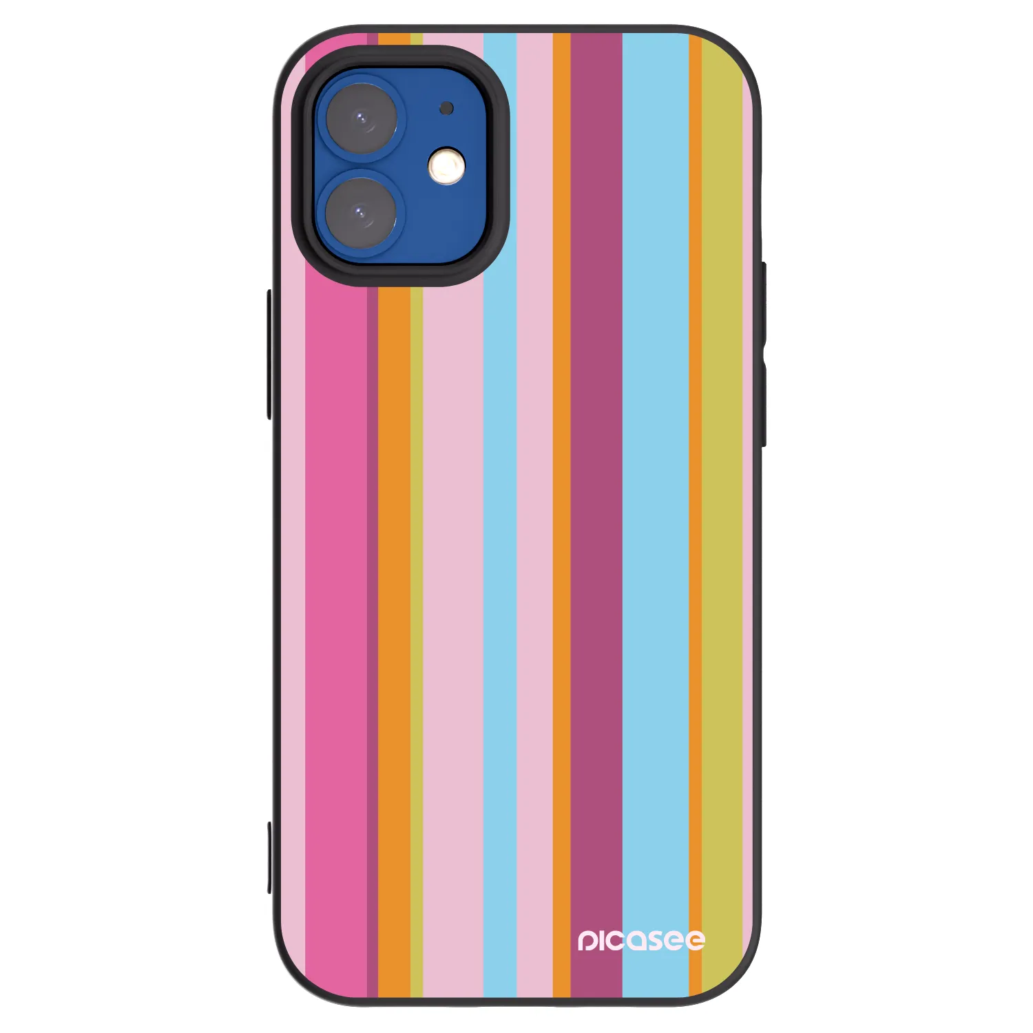 Picasee husă neagră din silicon pentru Apple iPhone 12 mini - Golden hour