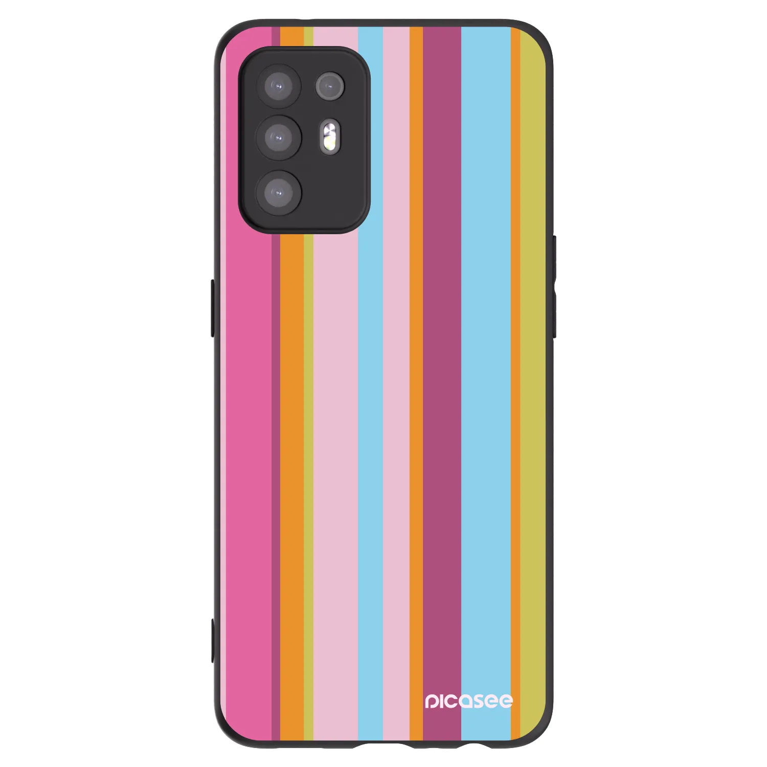 Picasee husă neagră din silicon pentru OPPO A94 5G - Golden hour