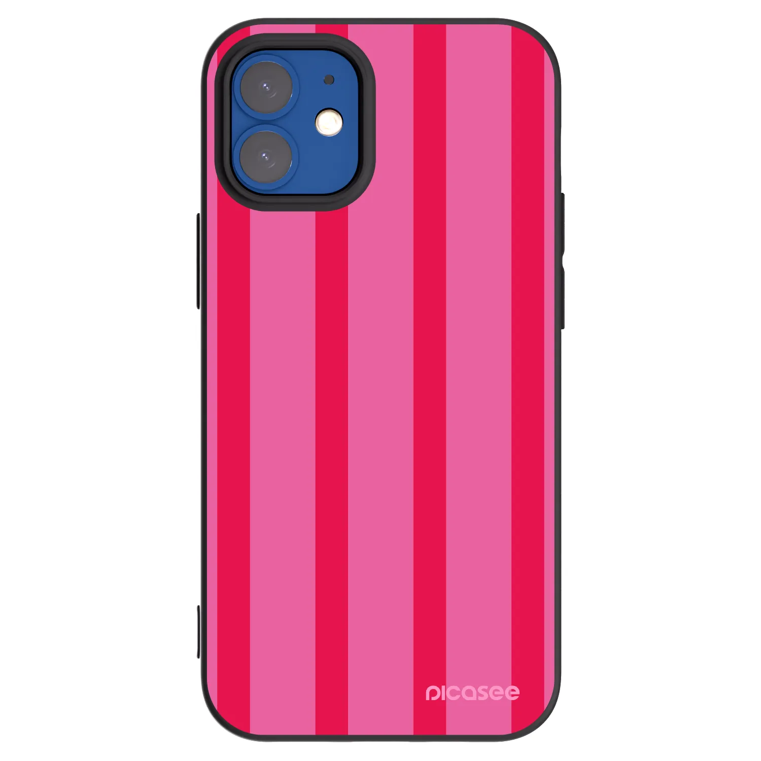 Picasee husă neagră din silicon pentru Apple iPhone 12 mini - Hot tropic