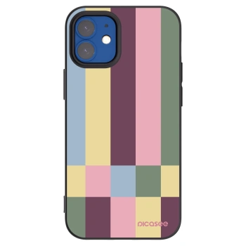 Picasee husă neagră din silicon pentru Apple iPhone 12 mini - Lobby tiles