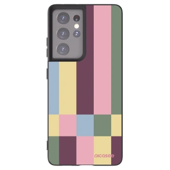 Picasee husă neagră din silicon pentru Samsung Galaxy S21 Ultra 5G G998B - Lobby tiles
