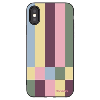 Picasee husă neagră din silicon pentru Apple iPhone X/XS - Lobby tiles