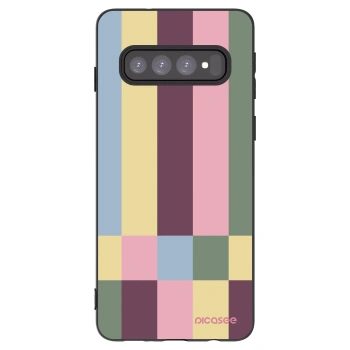 Picasee husă neagră din silicon pentru Samsung Galaxy S10 G973 - Lobby tiles