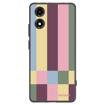 Picasee husă neagră din silicon pentru Motorola Moto E14 - Lobby tiles