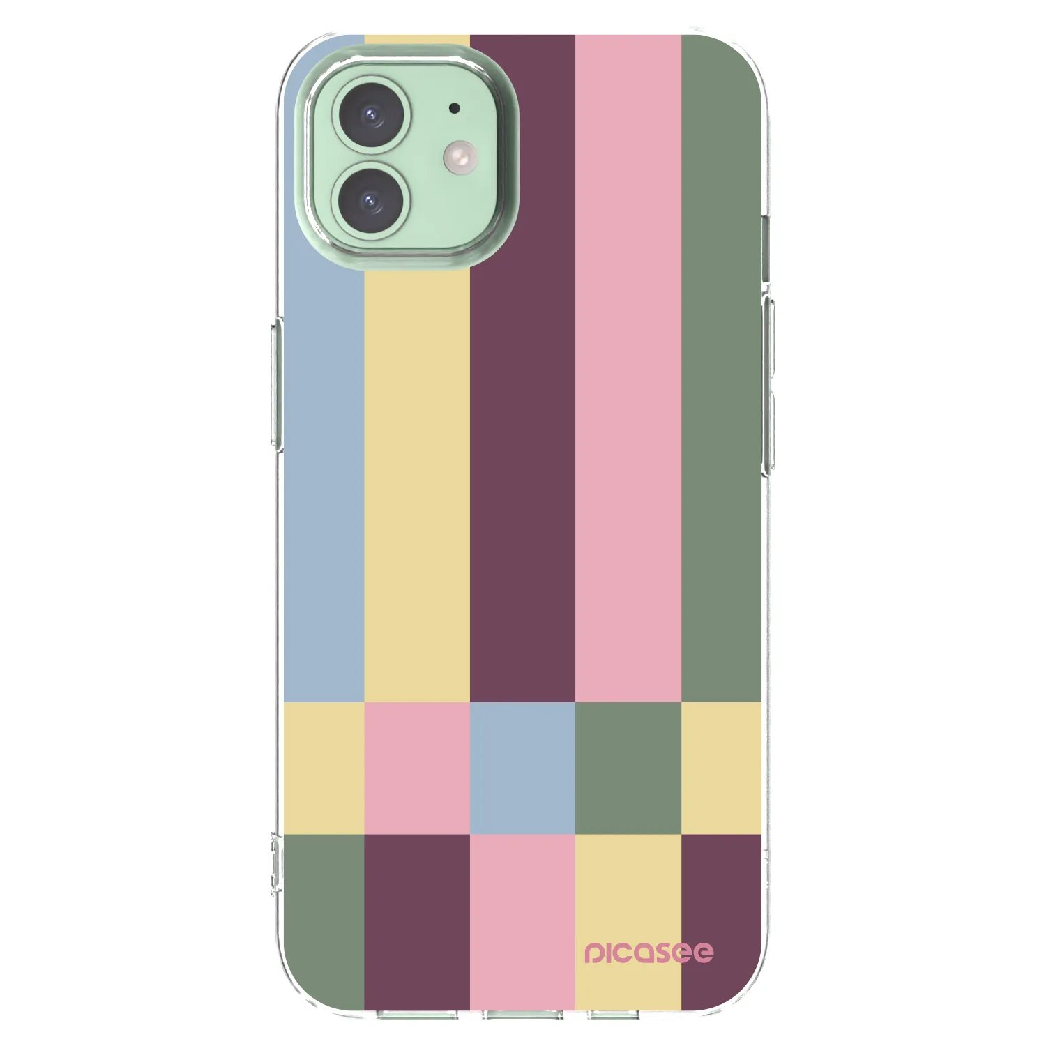 Picasee husă transparentă din silicon pentru Apple iPhone 12 Pro - Lobby tiles