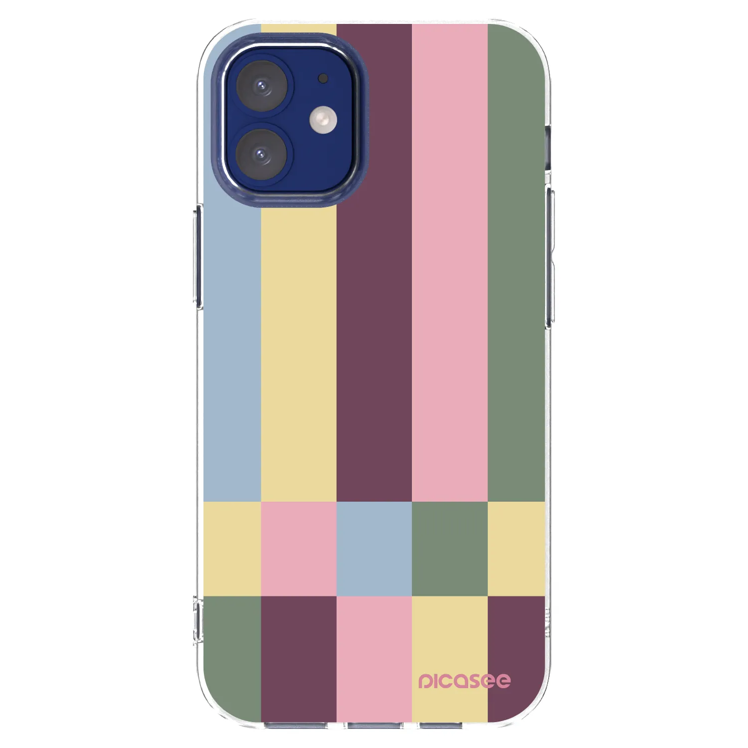 Picasee husă transparentă din silicon pentru Apple iPhone 12 mini - Lobby tiles