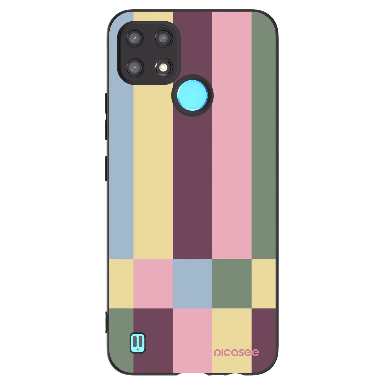 Picasee husă neagră din silicon pentru Realme C21 - Lobby tiles