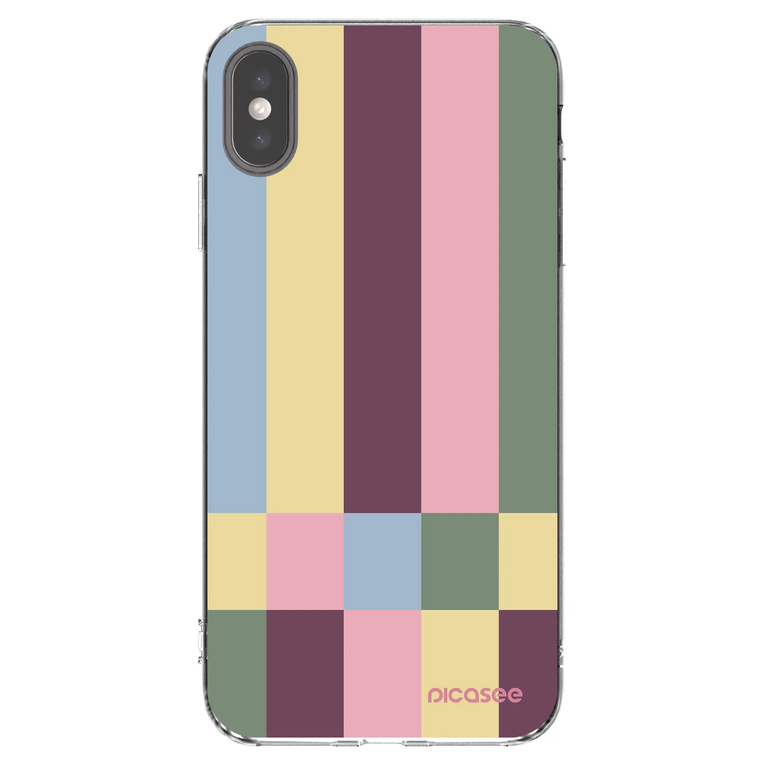Picasee husă transparentă din silicon pentru Apple iPhone XS Max - Lobby tiles