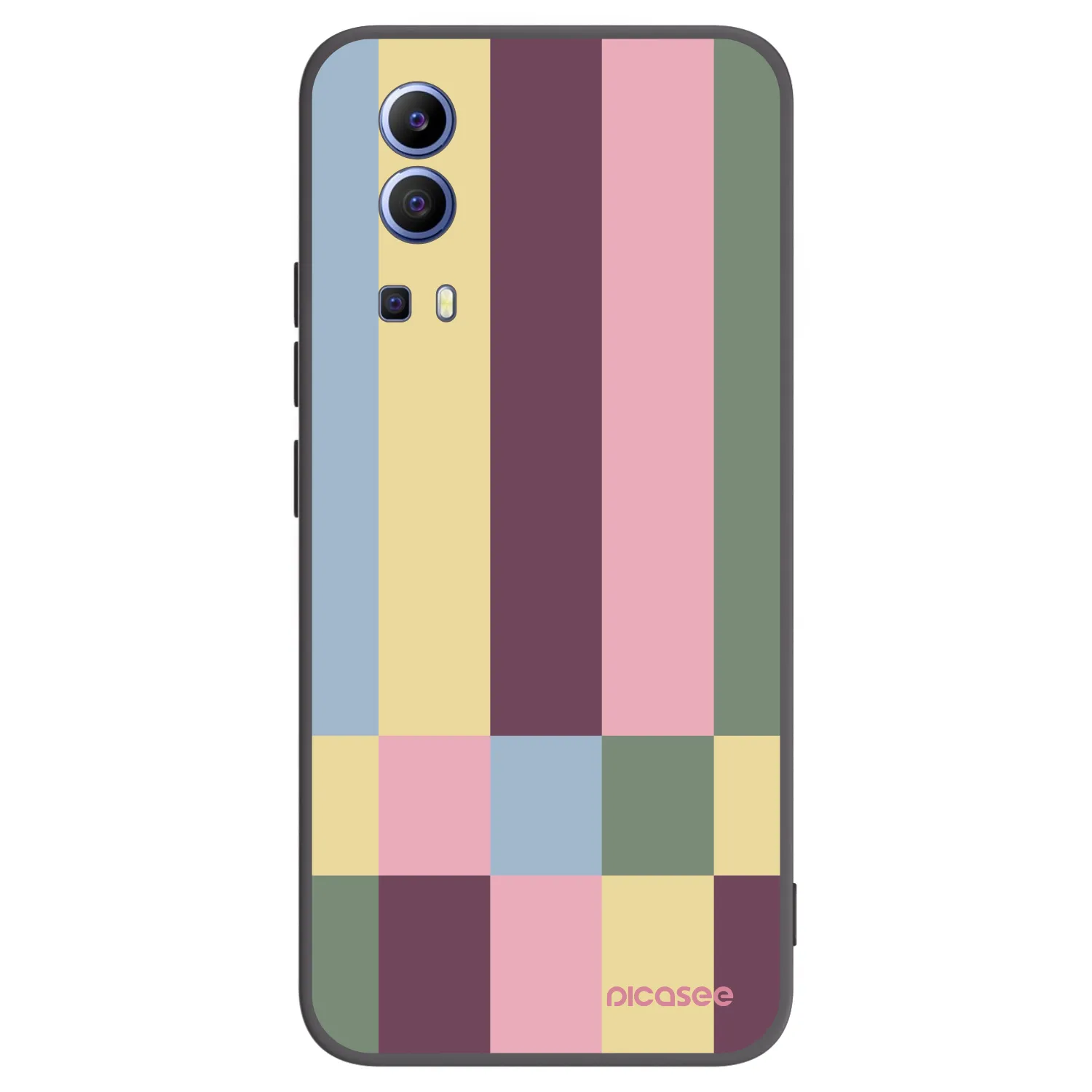 Picasee husă neagră din silicon pentru Vivo Y52 5G - Lobby tiles
