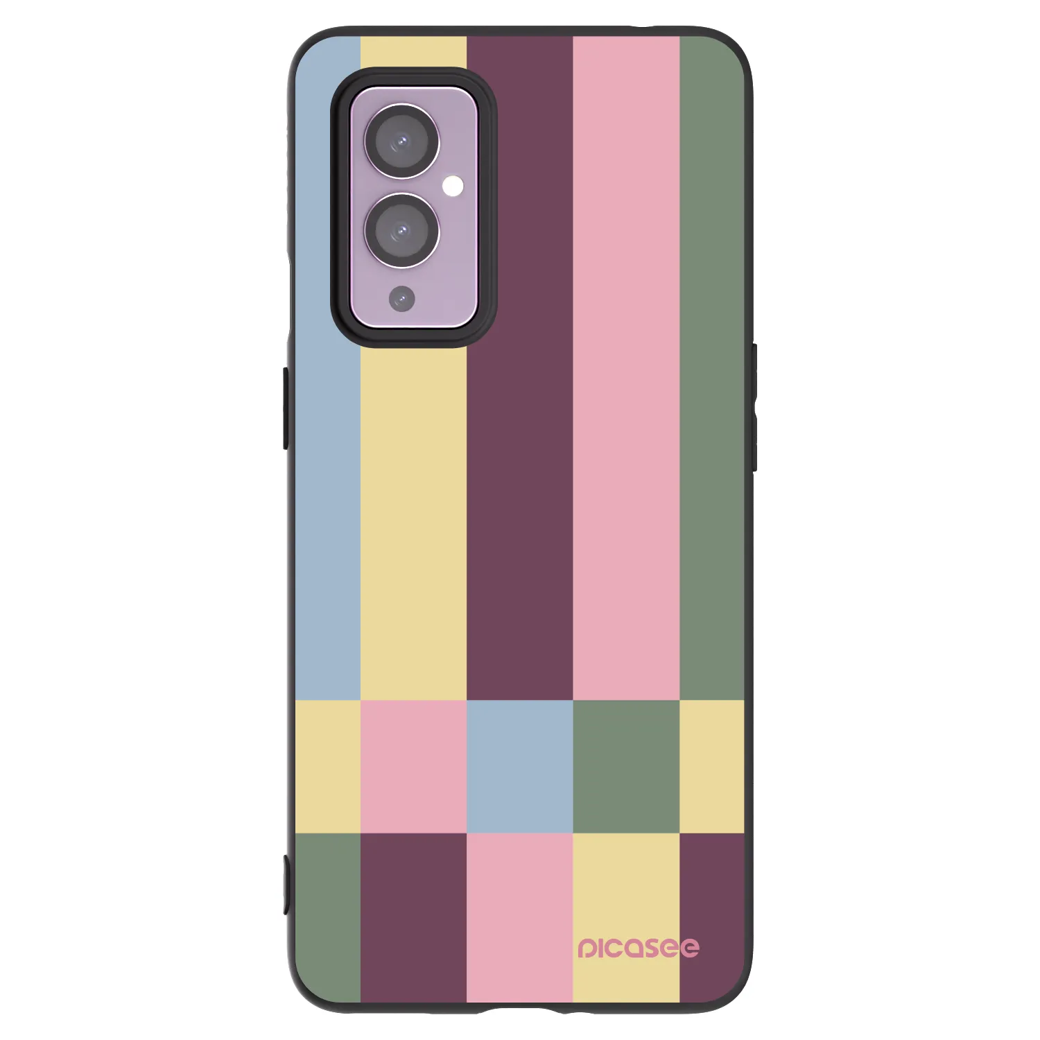 Picasee husă neagră din silicon pentru OnePlus 9 - Lobby tiles