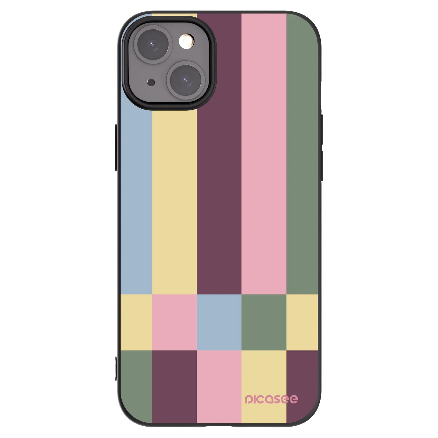 Picasee husă neagră din silicon pentru Apple iPhone 15 Plus - Lobby tiles