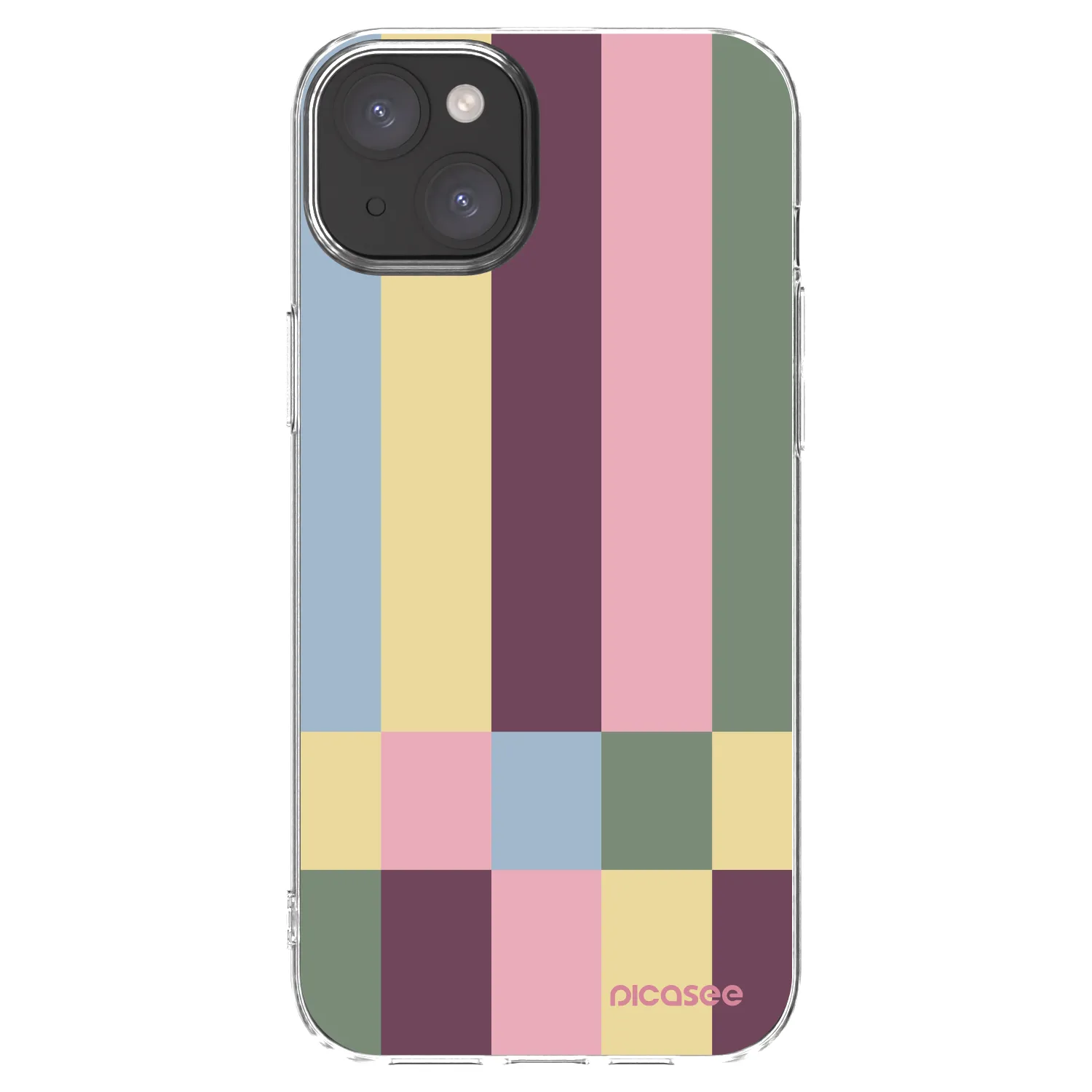 Picasee husă transparentă din silicon pentru Apple iPhone 15 Plus - Lobby tiles