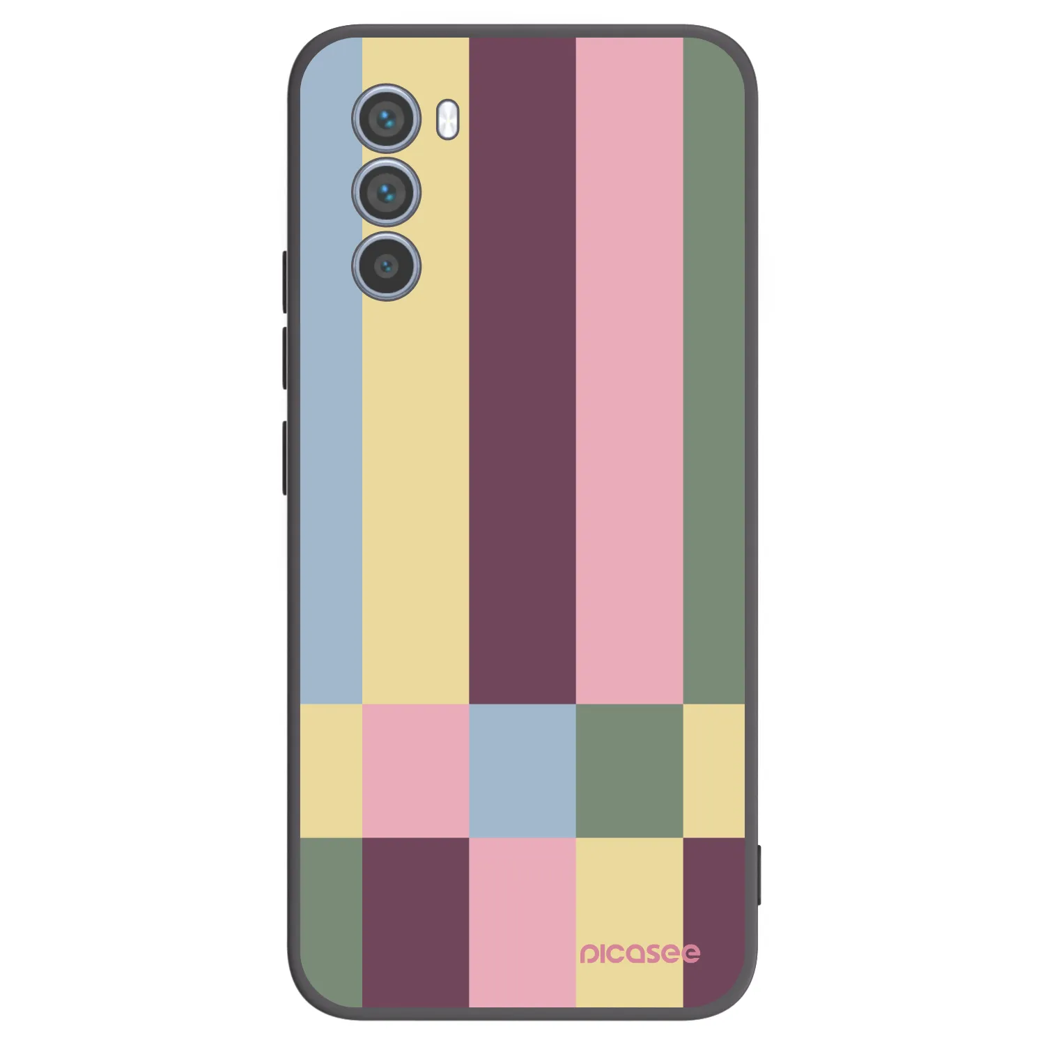 Picasee husă neagră din silicon pentru Motorola Moto G62 - Lobby tiles