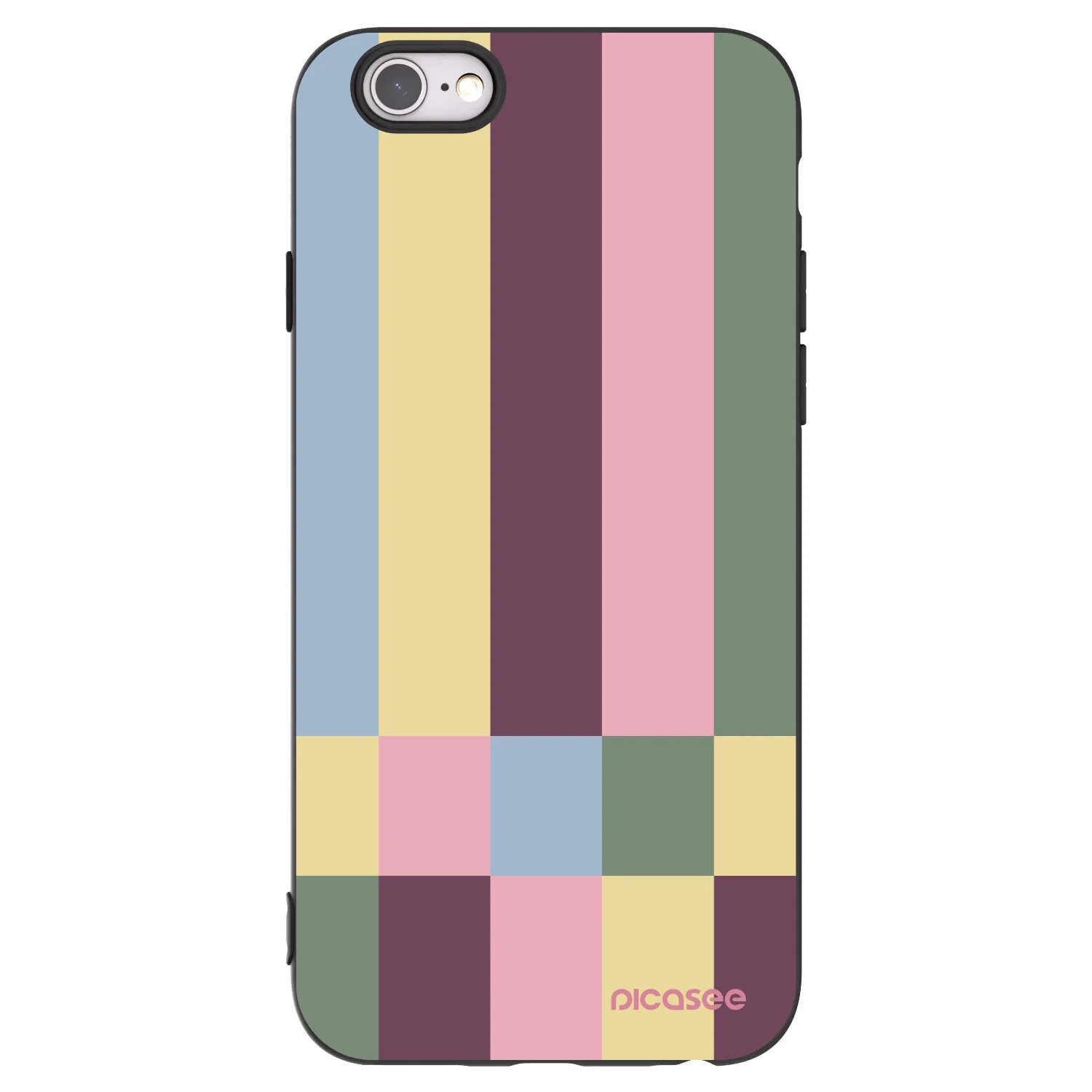 Picasee husă neagră din silicon pentru Apple iPhone 6/6S - Lobby tiles