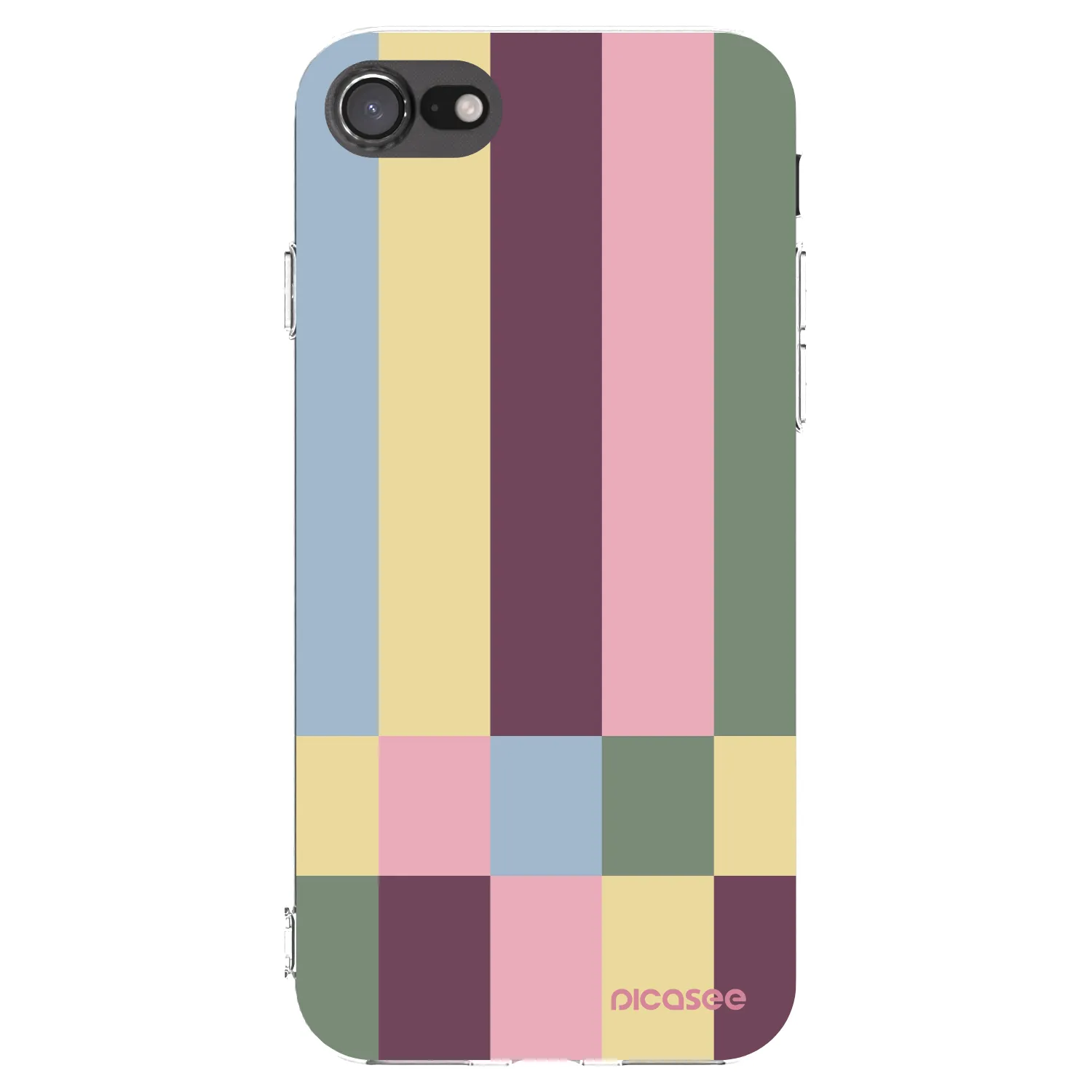 Picasee husă transparentă din silicon pentru Apple iPhone 8 - Lobby tiles