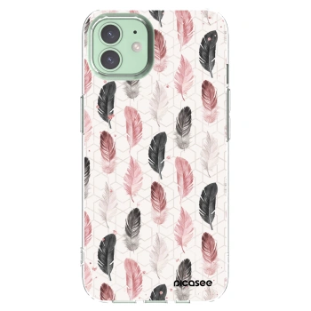 Picasee husă transparentă din silicon pentru Apple iPhone 12 - Feather 2