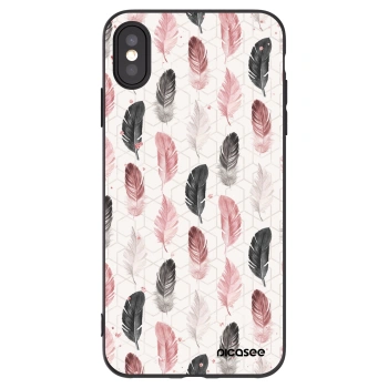 Picasee husă neagră din silicon pentru Apple iPhone XS Max - Feather 2