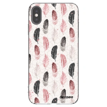 Picasee husă transparentă din silicon pentru Apple iPhone XS Max - Feather 2