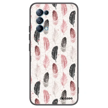Picasee husă neagră din silicon pentru OPPO Reno 5 5G - Feather 2