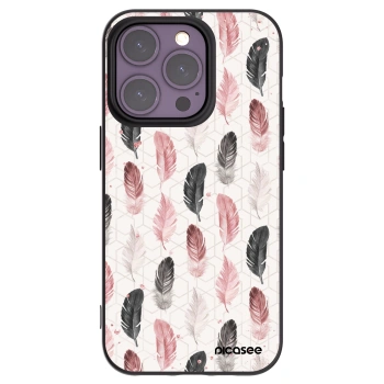 Picasee husă neagră din silicon pentru Apple iPhone 14 Pro - Feather 2