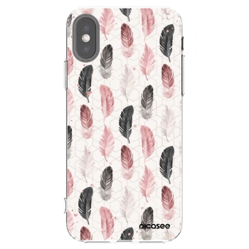 Picasee husă transparentă din silicon pentru Apple iPhone X/XS - Feather 2
